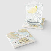 🧭 San Francisco Bay Nautical Chart Stenen Onderzetter (Zijkant)