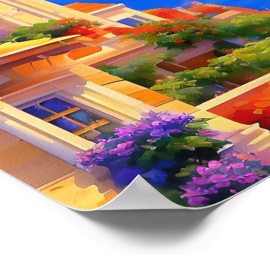 San Francisco Bay Sailboten Floral Art Print (Hoek)