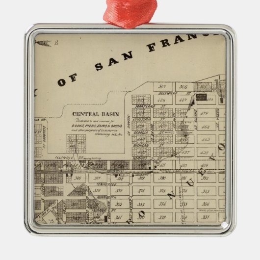 San Francisco Bay Salt Marsh Metalen Ornament (Voorkant)