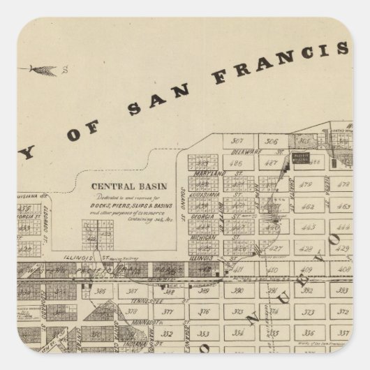 San Francisco Bay Salt Marsh Vierkante Sticker (Voorkant)