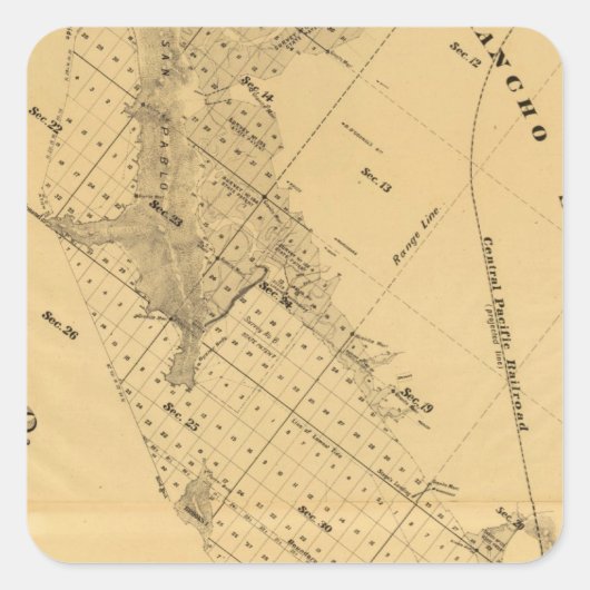 San Francisco Bay Salt Marsh Vierkante Sticker (Voorkant)