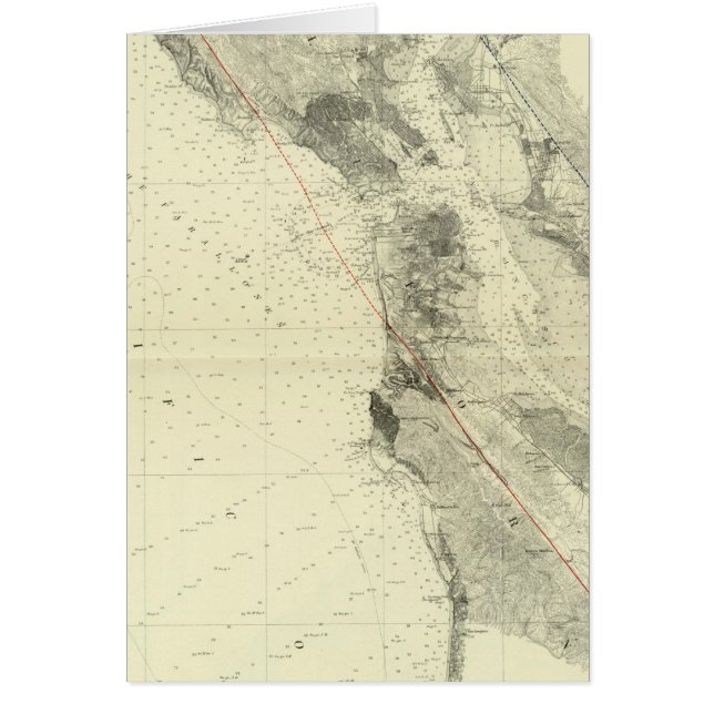 San Francisco Bay toont San Andreas Rift (Voorkant)