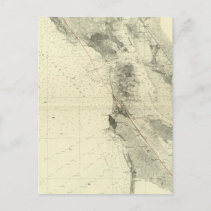 San Francisco Bay toont San Andreas Rift Briefkaart
