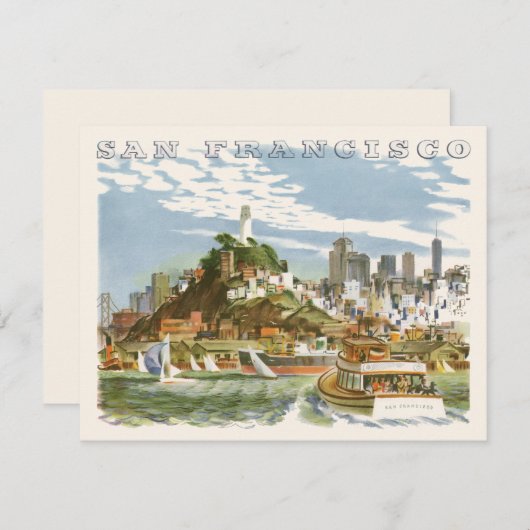  San Francisco Bay Travel Poster Ferryboat (Voorkant / Achterkant)