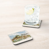  San Francisco Bay Travel Poster Ferryboat Bier Onderzetter (Rechterzijde)