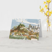  San Francisco Bay Travel Poster Ferryboat Kaart (Gele Bloem)