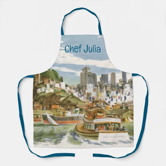  San Francisco Bay Travel Poster Ferryboat Schort (Voorkant)