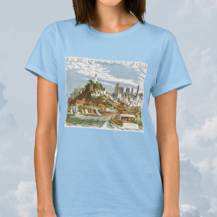 San Francisco Bay Travel Poster Ferryboat T-shirt