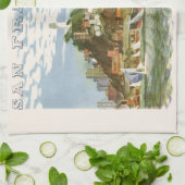  San Francisco Bay Travel Poster Ferryboat Theedoek (Gevouwen)