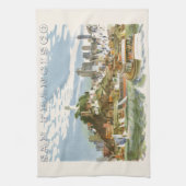  San Francisco Bay Travel Poster Ferryboat Theedoek (Verticaal)