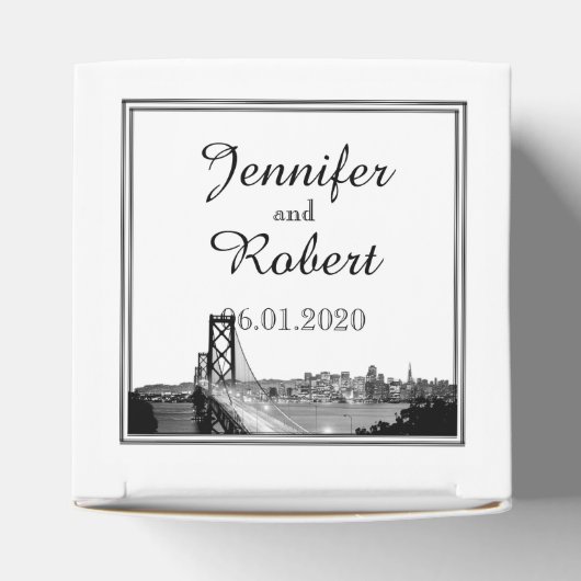 San Francisco Bestemming Bruiloft Favor Box Bedankdoosjes (Bovenkant)