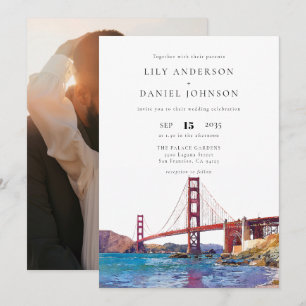 San Francisco Bestemming Foto Bruiloft Kaart