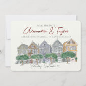 San Francisco Bewaar de uitnodiging voor de datum (Voorkant)