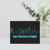 San Francisco bij nacht Briefkaart (Staand voorkant)