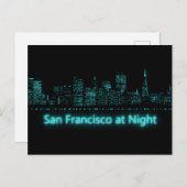 San Francisco bij nacht Briefkaart (Voorkant / Achterkant)