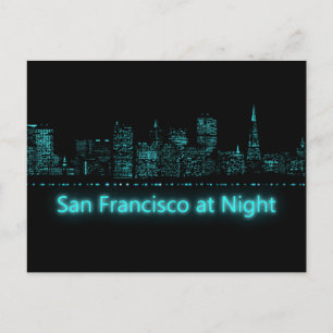 San Francisco bij nacht Briefkaart