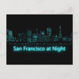 San Francisco bij nacht Briefkaart