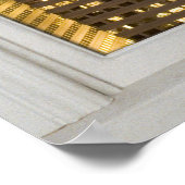 San Francisco bij Night Faux Fake White Window Poster (Hoek)