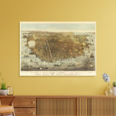 San Francisco Birds eye uitzicht Canvas Afdruk (Insitu (Woonkamer))