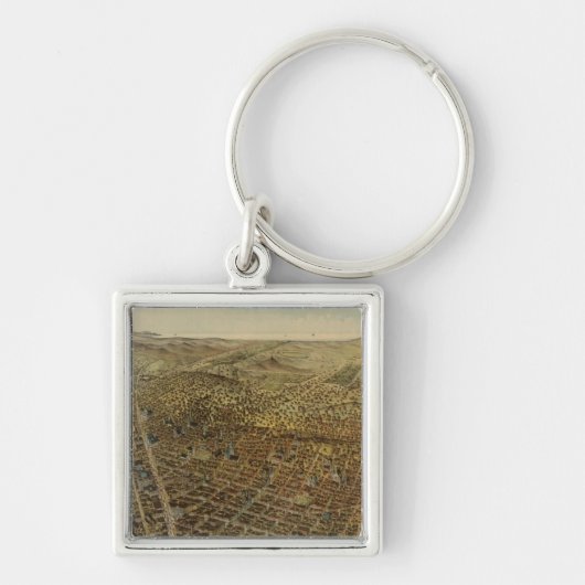 San Francisco Birds eye uitzicht Sleutelhanger (Voorkant)