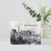 San Francisco Black and White Travel briefkaart (Staand voorkant)