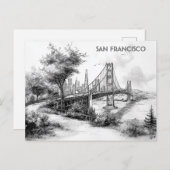 San Francisco Black and White Travel briefkaart (Voorkant / Achterkant)