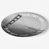 San Francisco Black White Custom Golden Gate Papieren Bordje (Gekanteld)