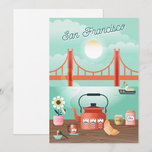 San Francisco Blank Card Feestdagenkaart (Voorkant / Achterkant)