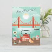 San Francisco Blank Card Feestdagenkaart (Staand voorkant)