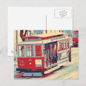 San Francisco blauw rood Briefkaart (Voorkant / Achterkant)