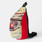 San Francisco blauw rood Sling Bag (Rechterhoek)