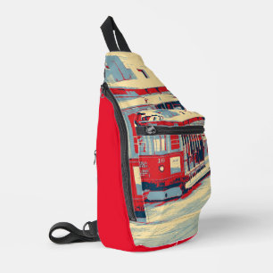 San Francisco blauw rood Sling Bag