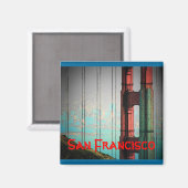 San Francisco (blauwe) magneet (Voorkant / Achterkant)