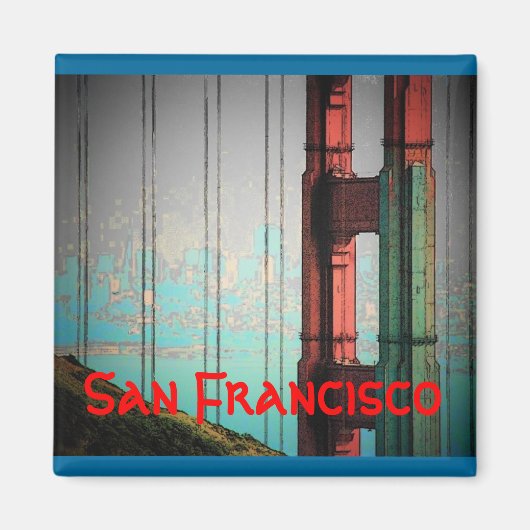 San Francisco (blauwe) magneet (Voorkant)