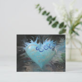 San Francisco Blue Heart - briefkaart (Staand voorkant)