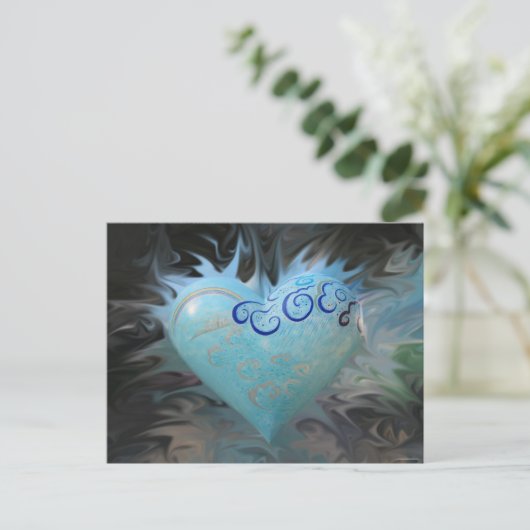 San Francisco Blue Heart - briefkaart (Staand voorkant)