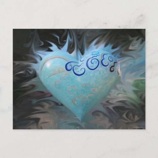 San Francisco Blue Heart - briefkaart (Voorkant)