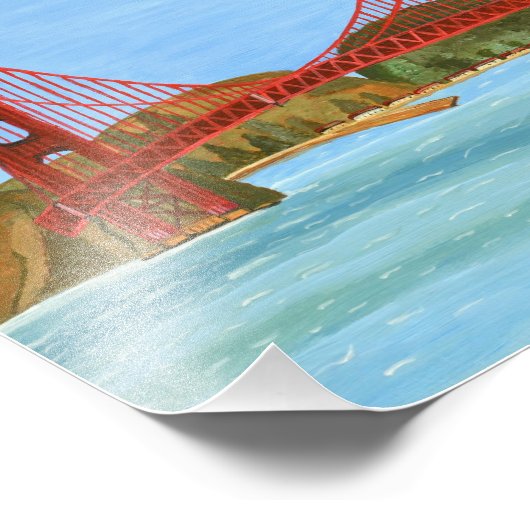 San Francisco Bridge Foto Afdruk (Hoek)