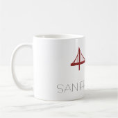 San Francisco Bridge Modern Koffiemok (Links)