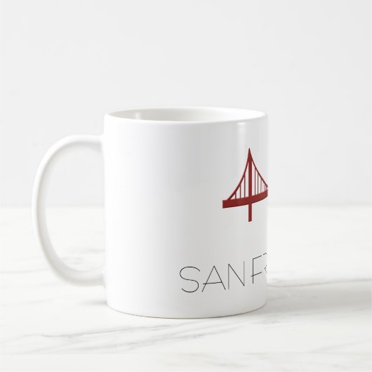 San Francisco Bridge Modern Koffiemok (Links)