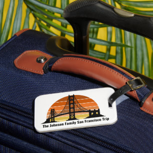 San Francisco Bridge Sunset aangepaste vakantie Bagagelabel
