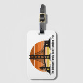 San Francisco Bridge Sunset aangepaste vakantie Bagagelabel (Voorkant (verticaal))