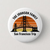 San Francisco Bridge Sunset aangepaste vakantie Ronde Button 5,7 Cm (Voorkant)
