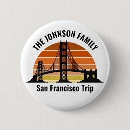 San Francisco Bridge Sunset aangepaste vakantie Ronde Button 5,7 Cm
