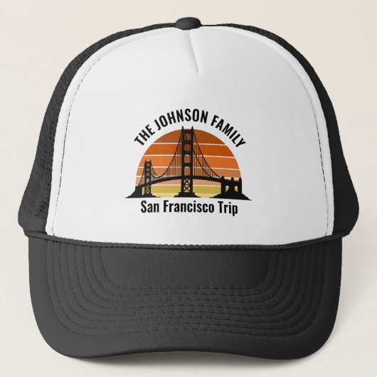 San Francisco Bridge Sunset aangepaste vakantie Trucker Pet (Voorkant)