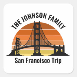 San Francisco Bridge Sunset aangepaste vakantie Vierkante Sticker
