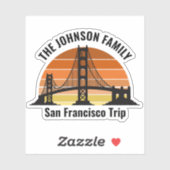 San Francisco Bridge Sunset Custom Laptop Sticker (Vel)