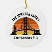 San Francisco Bridge Sunset Custom Photo Christmas Keramisch Ornament (Voorkant)