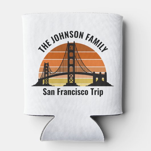San Francisco Bridge Sunset Custom Souvenir Blikjeskoeler (Achterkant)