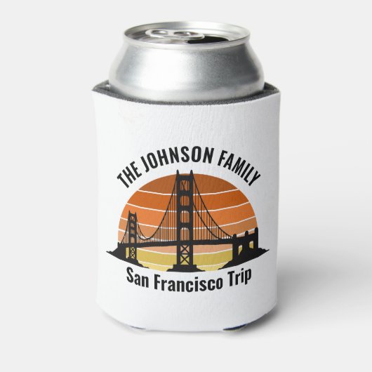 San Francisco Bridge Sunset Custom Souvenir Blikjeskoeler (Blikje Achterkant)